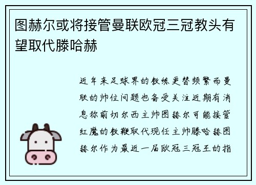 图赫尔或将接管曼联欧冠三冠教头有望取代滕哈赫