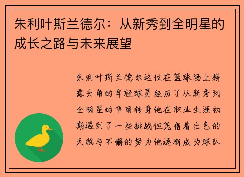 朱利叶斯兰德尔：从新秀到全明星的成长之路与未来展望